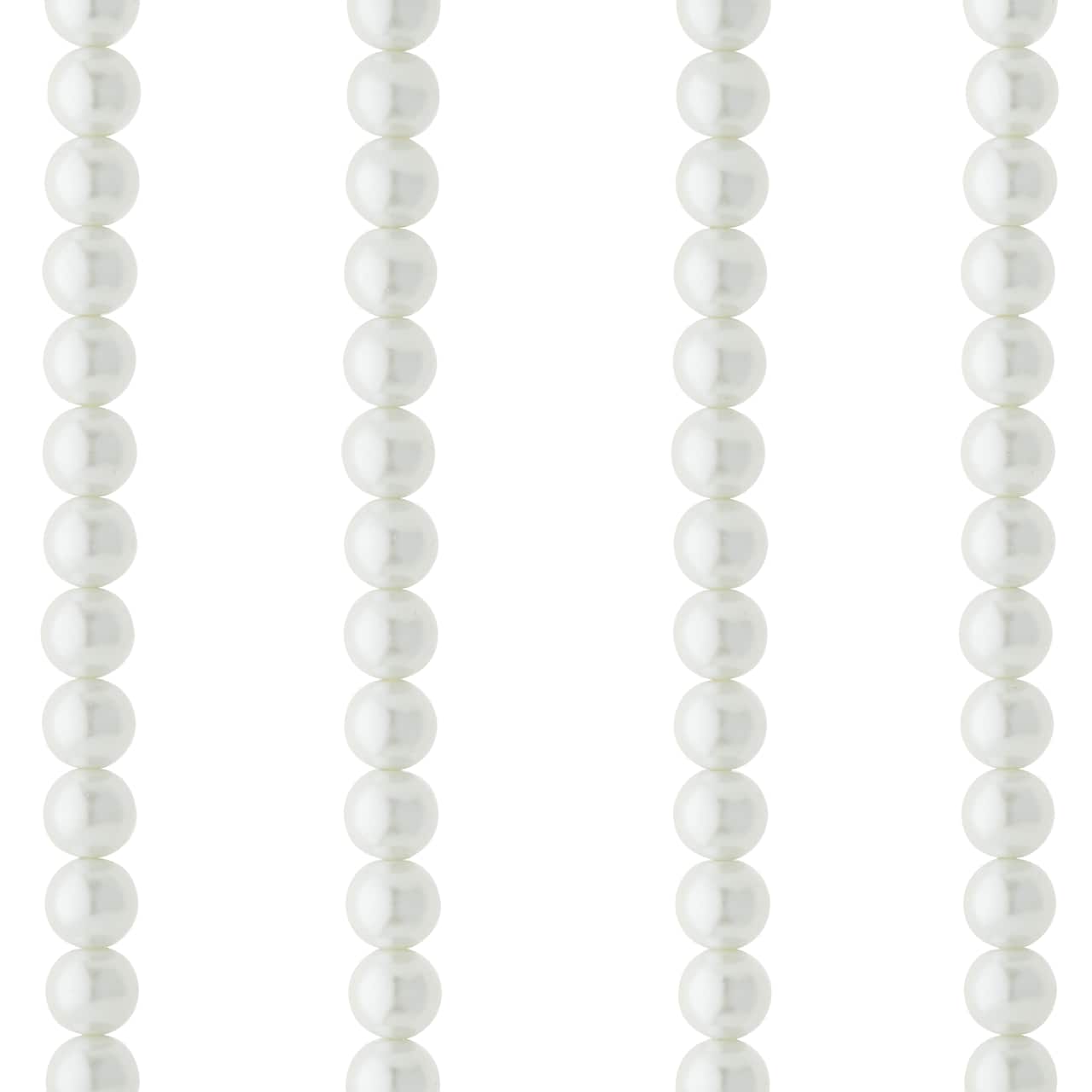 9 Packs: 72 ct. (648 total) Glass White Pearl Round Beads, 10mm by Bead Landing&#x2122;